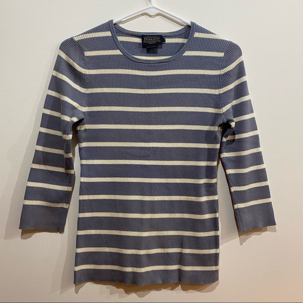 Pendleton Striped Sweater Euc